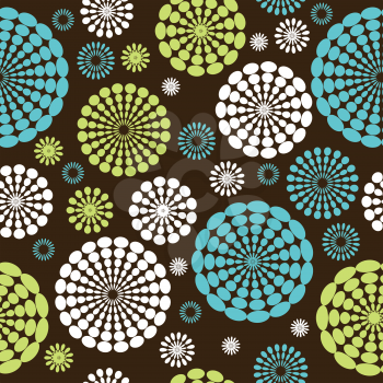 Seamless background with stylized flowers