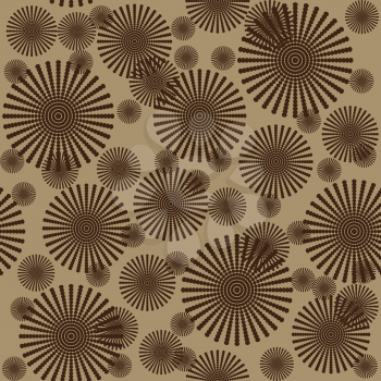Brown abstract floral background