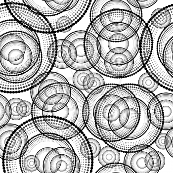 Abstract circles background seamless pattern