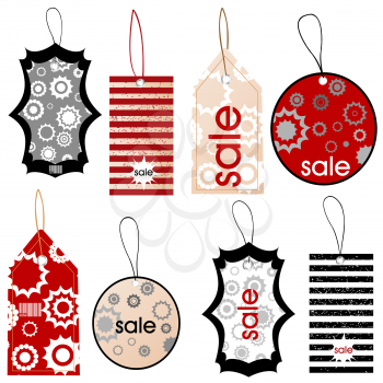 Price tags with different designs