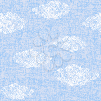 Royalty Free Clipart Image of a Grunge Sky With Clouds
