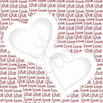 Royalty Free Clipart Image of Love Background With Hearts