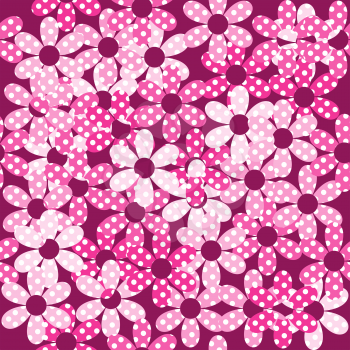Royalty Free Clipart Image of a Dotted Flower Background