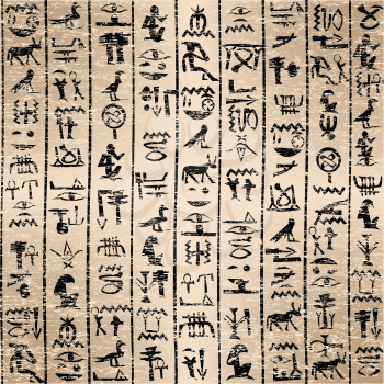 Egyptian hieroglyphics grunge background