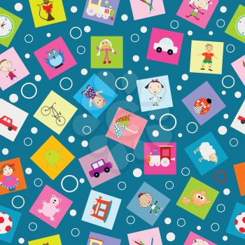 Wrapping paper for kids with cartoon toys