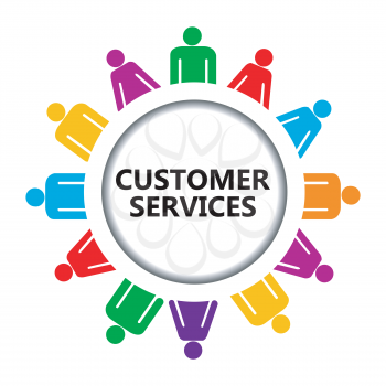 Customer service icon on white background