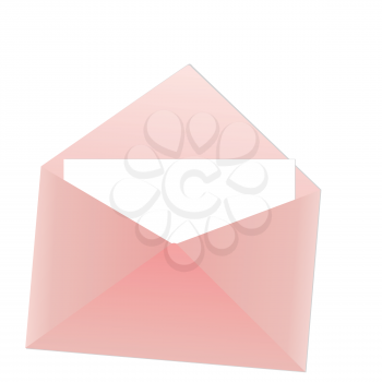 Pink envelope with note