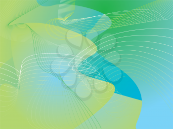 Royalty Free Clipart Image of a Green and Blue Background