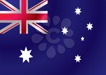 Royalty Free Clipart Image of an Australian Flag