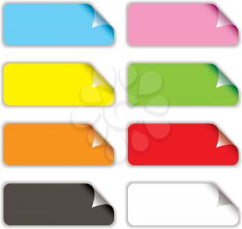 Royalty Free Clipart Image of a Group of Stickers