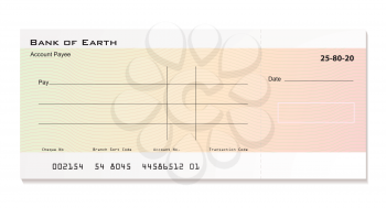 Royalty Free Clipart Image of a Cheque