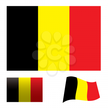 Royalty Free Clipart Image of a Belgium Flag
