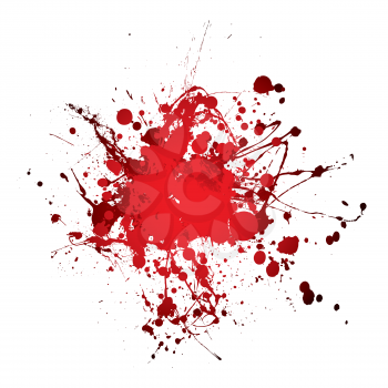 Royalty Free Clipart Image of a Red Inkblot