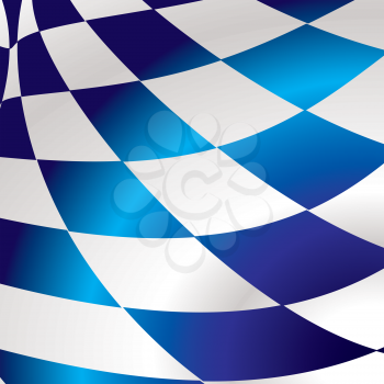 Royalty Free Clipart Image of a Blue and White Checkered Flag