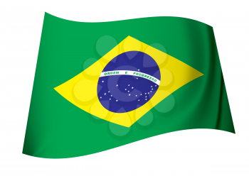 Royalty Free Clipart Image of a Brazil Flag