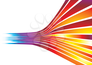 Royalty Free Clipart Image of a Bright Strand of Changing Colours