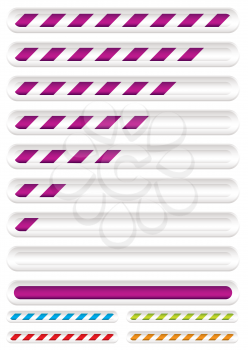 Royalty Free Clipart Image of a Set of Download Bars