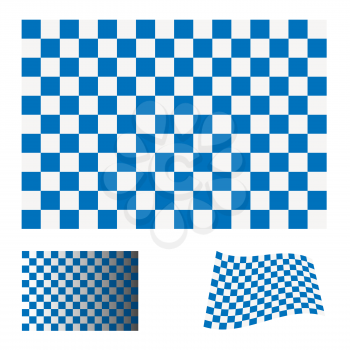 Royalty Free Clipart Image of Blue Checkered Flags