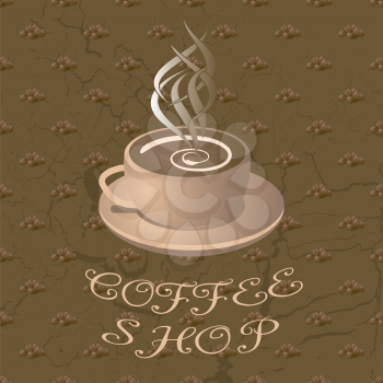 Royalty Free Clipart Image of a Coffee Shop Design