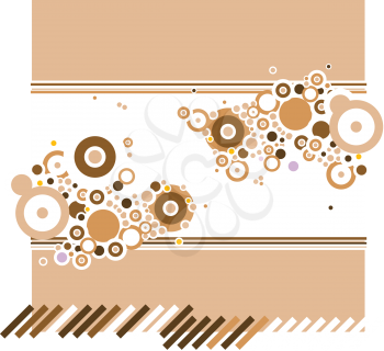 Royalty Free Clipart Image of Swirls and Lines on a Cream Coloured Background