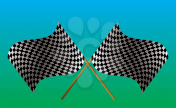 Royalty Free Clipart Image of Racing Flags