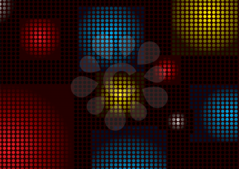 Royalty Free Clipart Image of a Background With Primary Coloured Balls