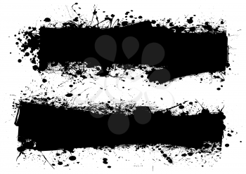 Royalty Free Clipart Image of Two Inkblots