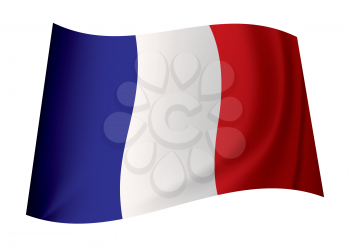 Royalty Free Clipart Image of a French Flag