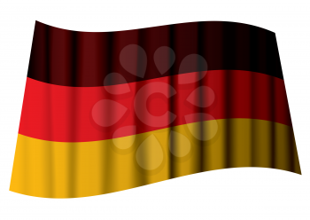 Royalty Free Clipart Image of a Rippling German Flag