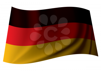 Royalty Free Clipart Image of a German Flag