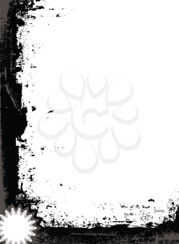 Royalty Free Clipart Image of a Black and White Grungy Background