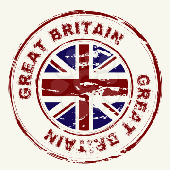 Royalty Free Clipart Image of a Great Britain Ink Stamp