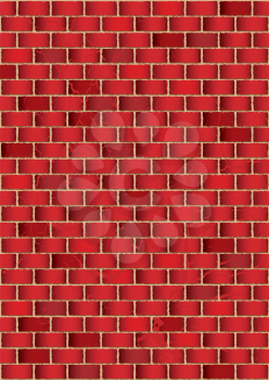 Royalty Free Clipart Image of a Red Brick Wall