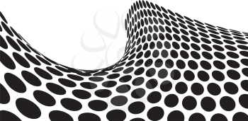 Royalty Free Clipart Image of a Dotted Wave