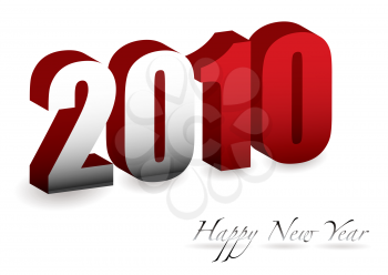 Royalty Free Clipart Image of a Happy New Year Background For 2010