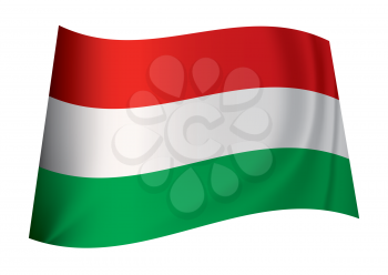 Royalty Free Clipart Image of a Hungarian Flag
