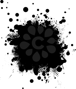 Royalty Free Clipart Image of a Black Inkblot