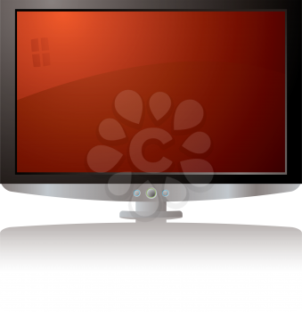 Royalty Free Clipart Image of a Red TV Screen