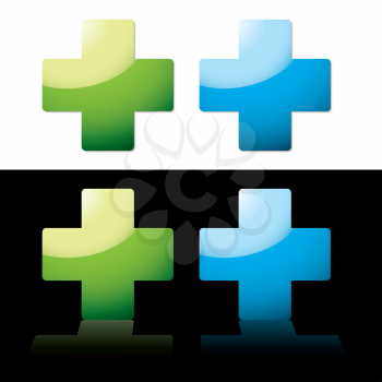 Royalty Free Clipart Image of Medical Crosses