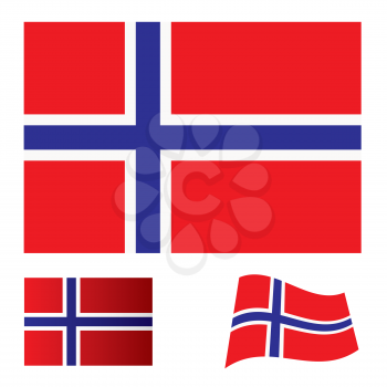 Royalty Free Clipart Image of Norwegian Flags