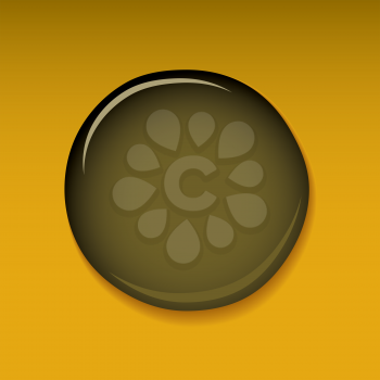 Royalty Free Clipart Image of a Round Circle on Yellow