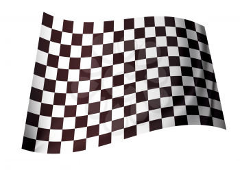Royalty Free Clipart Image of a Checkered Flag