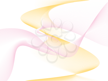 Royalty Free Clipart Image of a Wavy Ribbon on White