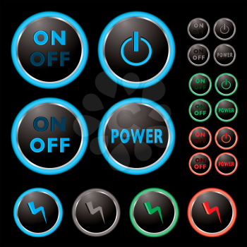 Royalty Free Clipart Image of Power Buttons
