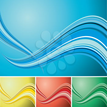 Royalty Free Clipart Image of Backgrounds With a Wave