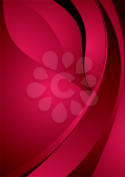 Royalty Free Clipart Image of a Wavy Red Background