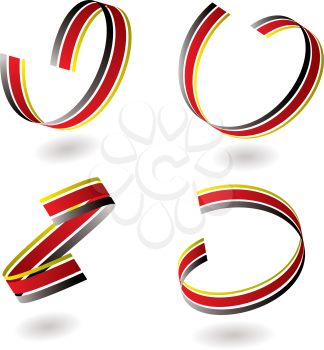 Royalty Free Clipart Image of Swirling Ribbons