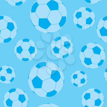 Royalty Free Clipart Image of a Blue Soccer Ball Background