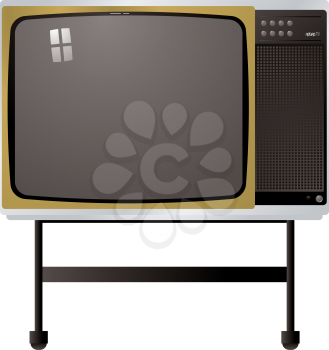 Royalty Free Clipart Image of an Old Television