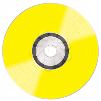 Royalty Free Clipart Image of a Gold CD